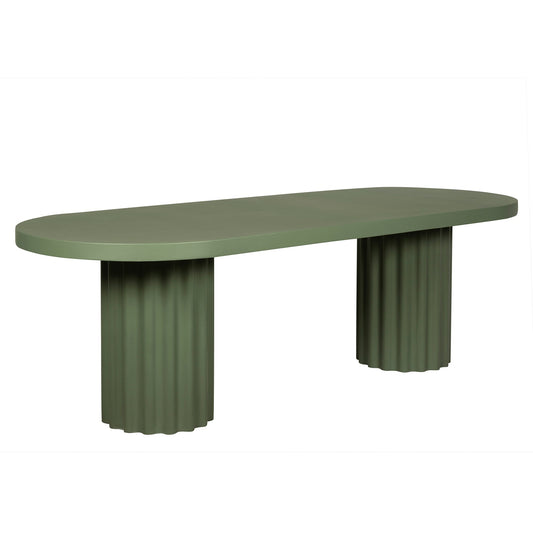 240cm Concrete Dining Table | Green | Myka Home