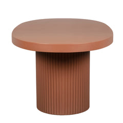 2m Concrete Oval Dining Table | Terracotta | Myka Home