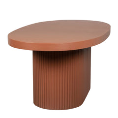 2m Concrete Oval Dining Table | Terracotta | Myka Home