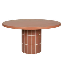 1.4m Concrete Round Dining Table | Terracotta | Myka Home