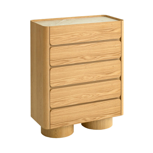 Stone Top Tallboy Drawer | Natural | Myka Home