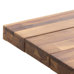 2.5m Outdoor Dining Table - Natural Top and White Base - View 6