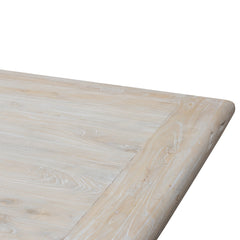 Ex Display - CDT2482 Dining Table 2.4m - Rustic White Washed