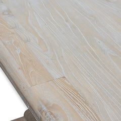 Ex Display - CDT2482 Dining Table 2.4m - Rustic White Washed