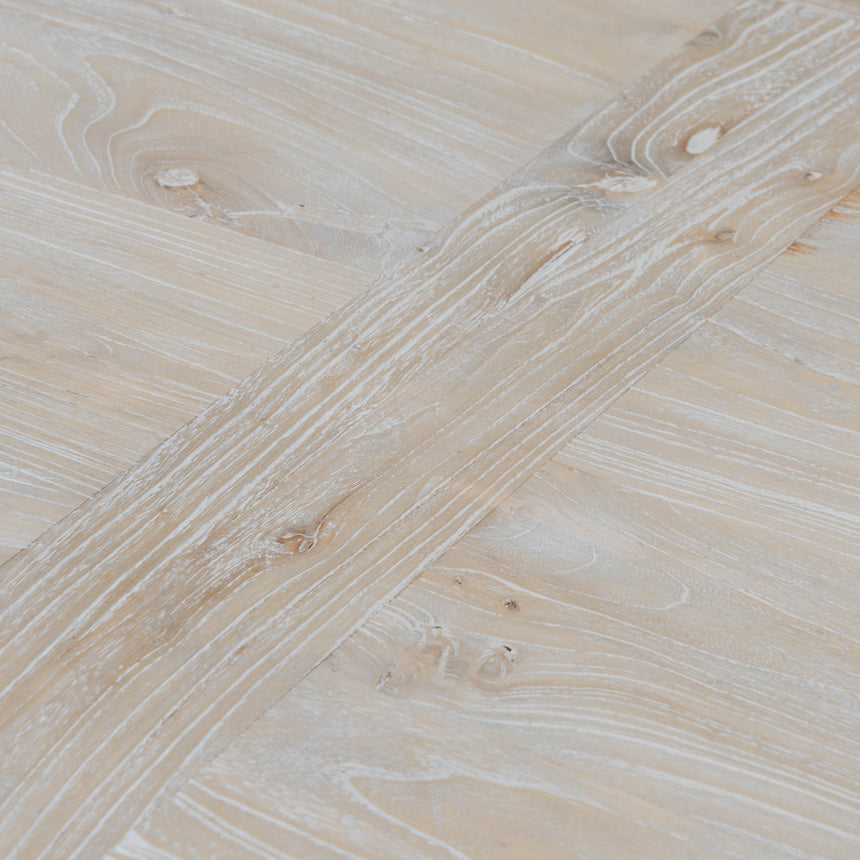 Dining Table 2.4m - Rustic White Washed - View 7