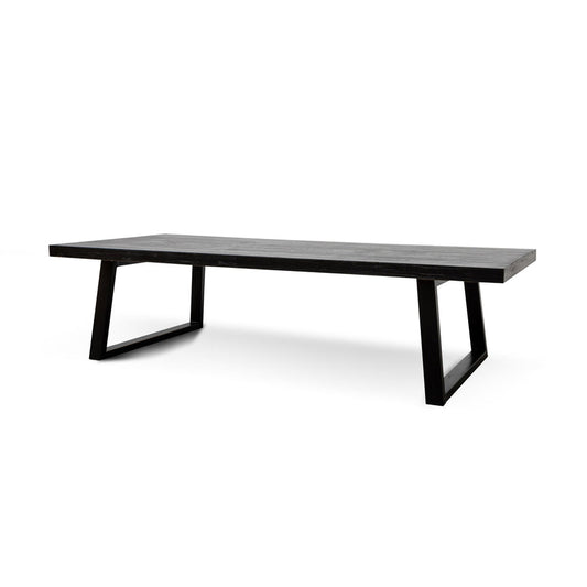 Ex Display - CDT2746 3m Reclaimed Dining Table - 120cm (W) - Full Black
