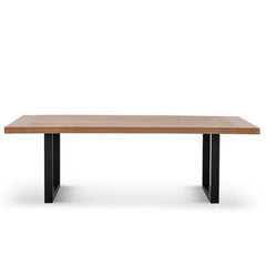 CDT2909-VA 2.4m Dining Table - Dusty Oak with Matte Black Base
