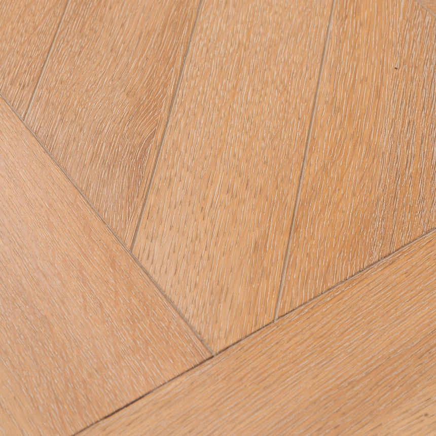 2.4m Dining Table - Dusty Oak with Matte Black Base - View 3