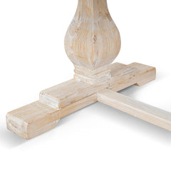 CDT511 198cm Dining Table - Rustic White Washed