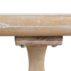 CDT511 198cm Dining Table - Rustic White Washed