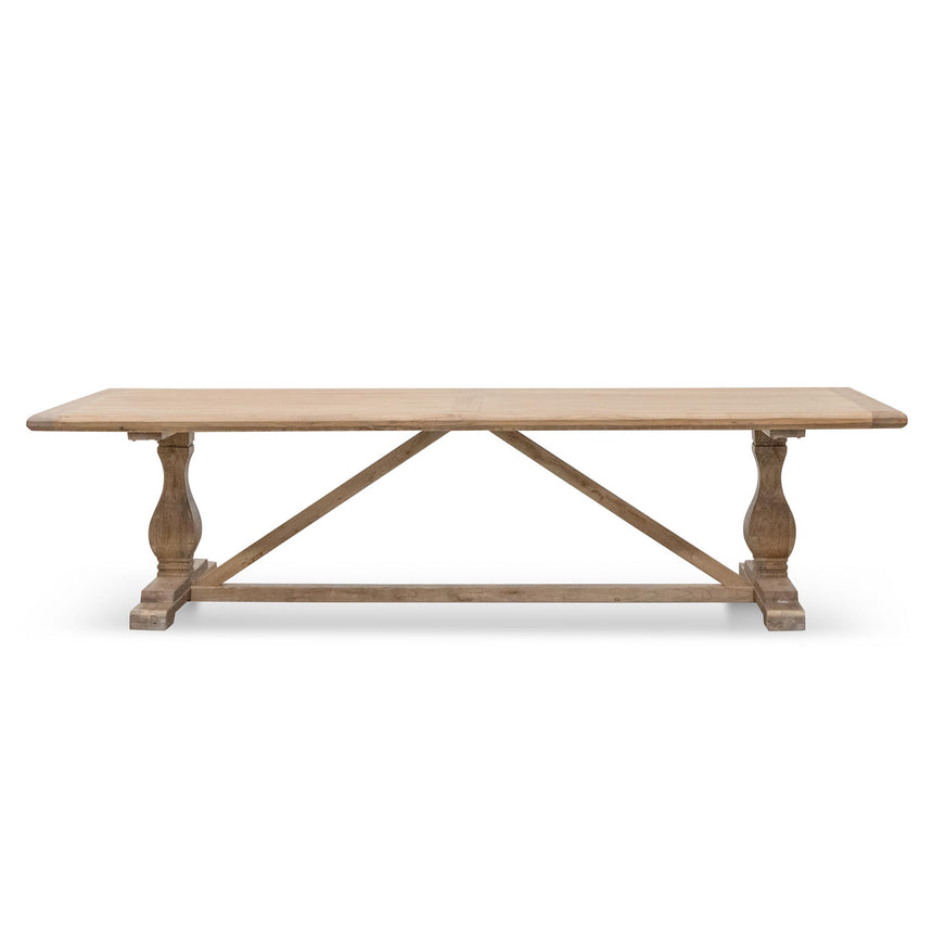 Dining Table 3m - Rustic Natural - 120cm (W) - View 2