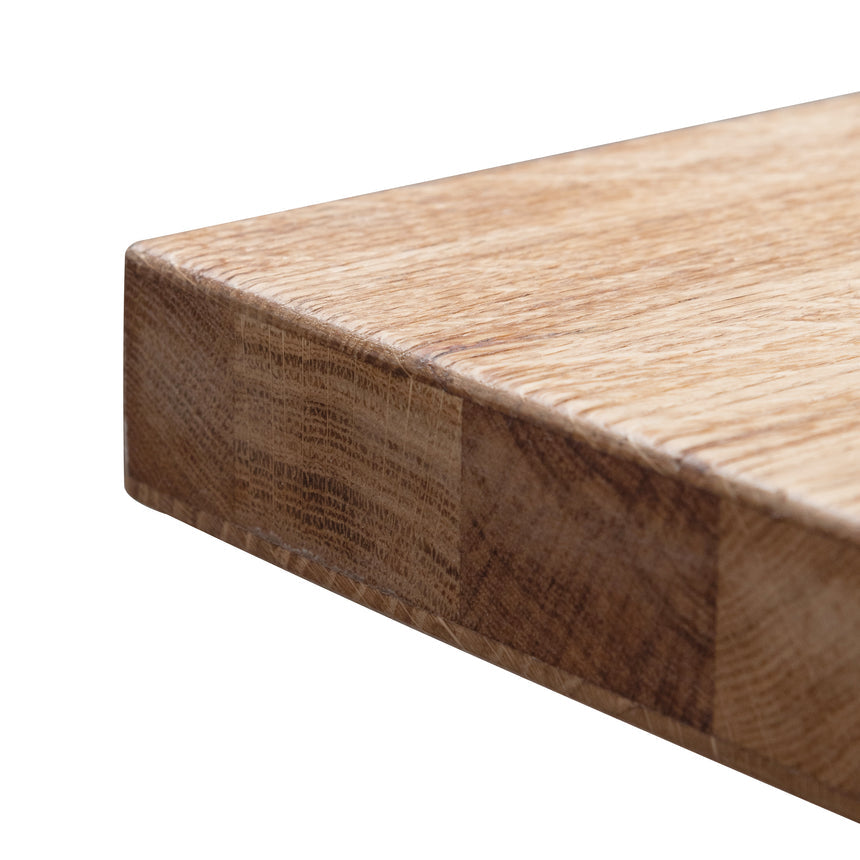 2.2m Dining Table - Rustic Oak Venner - Wooden Metal base - View 7