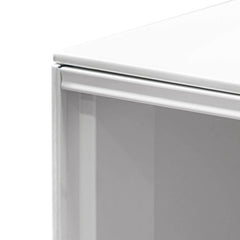 CDT6169-SN Inter-layered White Storage Cabinet - Grey Doors