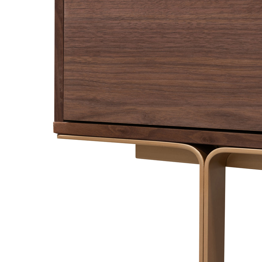 1.45m Walnut Buffet Unit - Brass - View 9