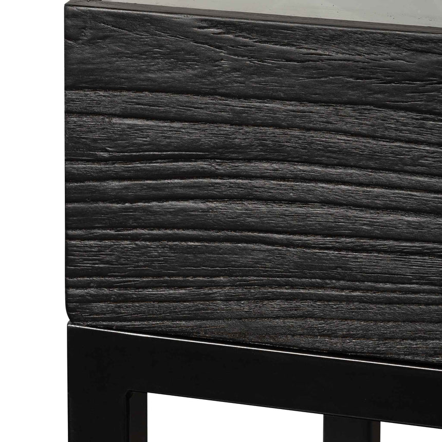 1.39m Reclaimed Console Table - Full Black - View 5