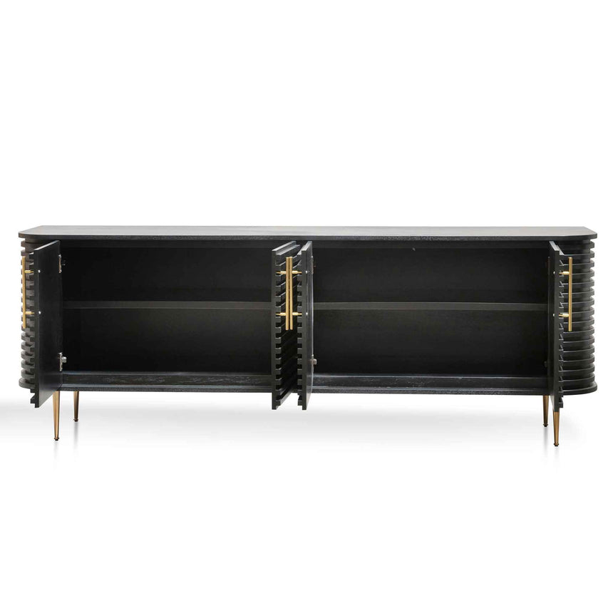 2.2m Buffet Unit - Textured Espresso Black - View 3