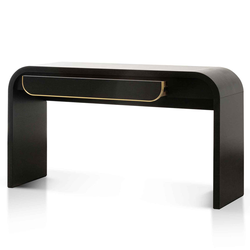 1.4m Console Table - Textured Espresso Black - View 4
