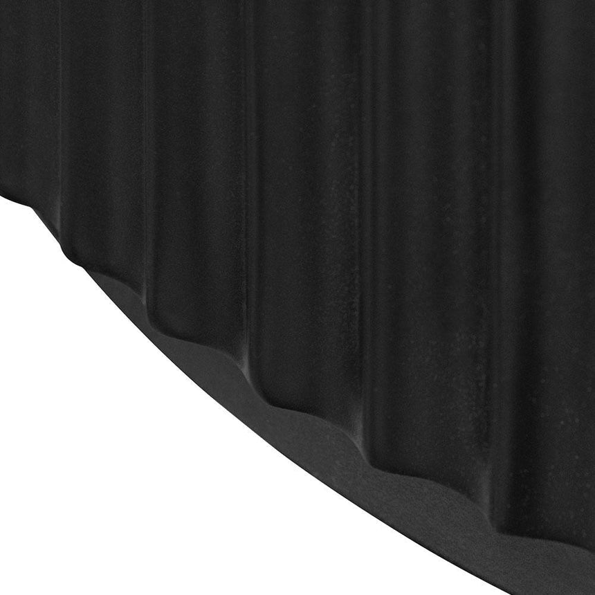 1.2m Round Wooden Dining Table - Black - View 7