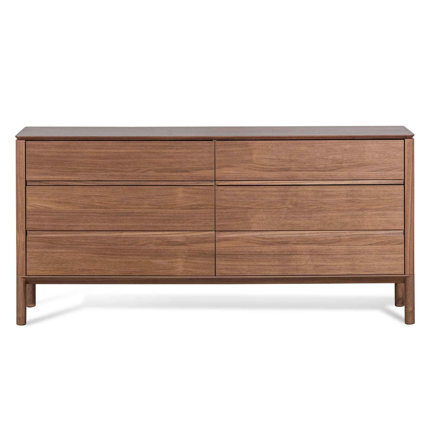 6 Drawers Wooden Chest - Walnut - View 2