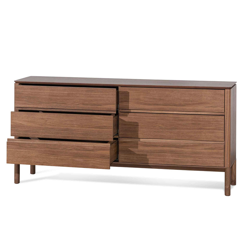 6 Drawers Wooden Chest - Walnut - View 4
