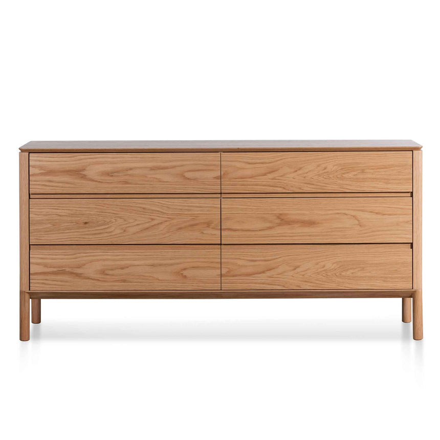 6 Drawers Wooden Chest - Natural - View 2