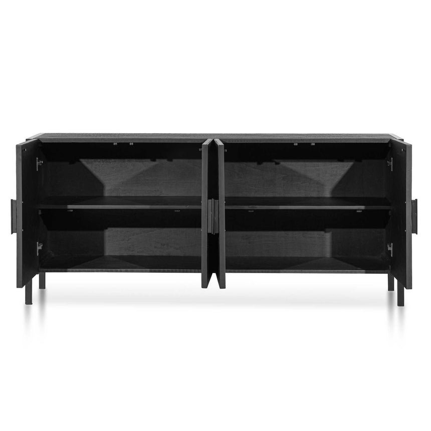 1.8m Wooden Buffet Unit - Black - View 3