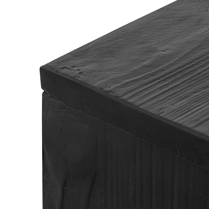 1.7m Wooden Buffet Unit - Full Black - View 7