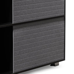 CDT6548-SN Inter-layered Black Storage Cabinet - Grey Doors