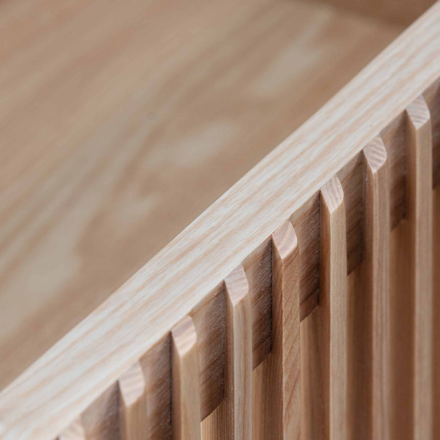 120cm Console Table - Natural with Black Legs - View 10