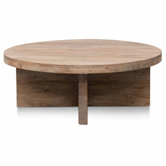 CDT6563 100cm Round Coffee Table - Natural-Thick Base