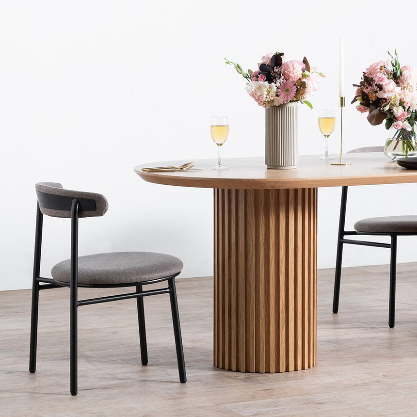 2.5m Wooden Dining Table - Natural - View 3