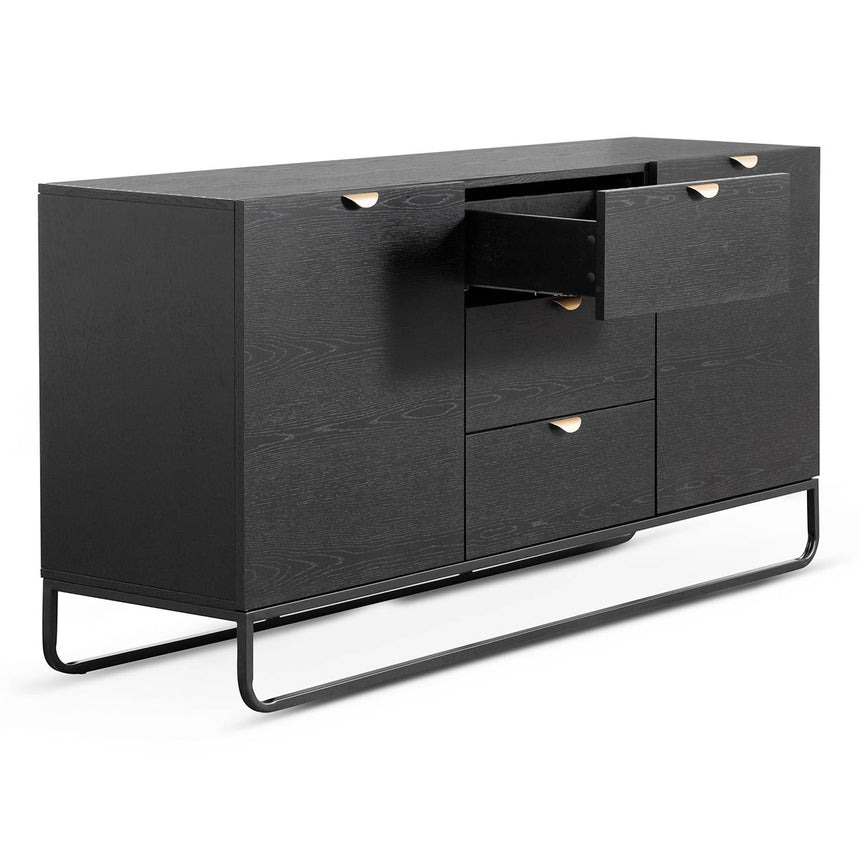 1.75m Wooden Sideboard - Black - View 5