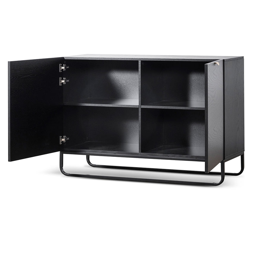 1.2m Wooden Sideboard - Black - View 6