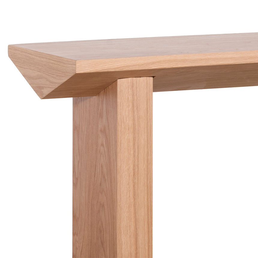 1.4m Oak Console Table - Natural - View 4