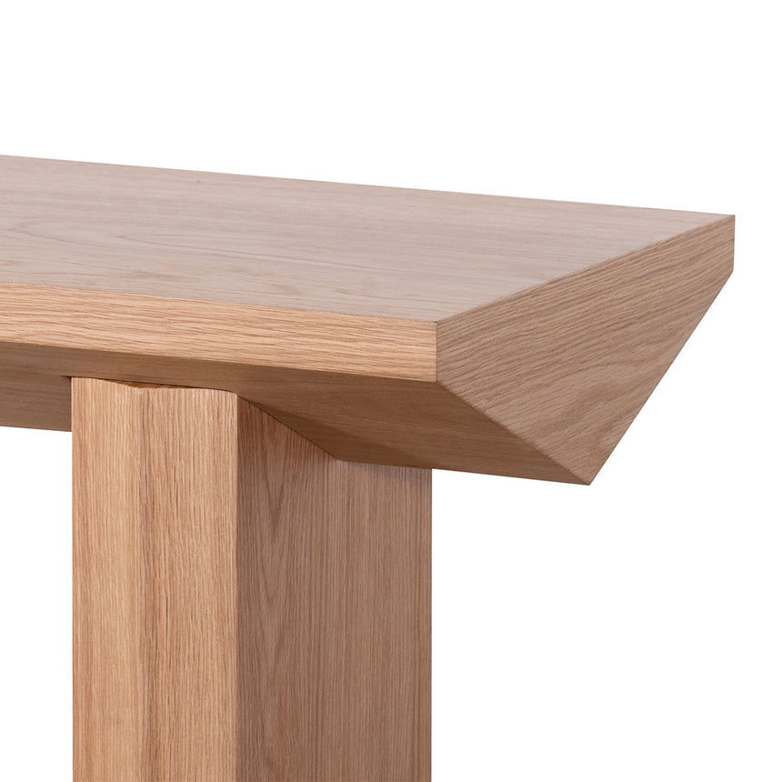 1.4m Oak Console Table - Natural - View 6