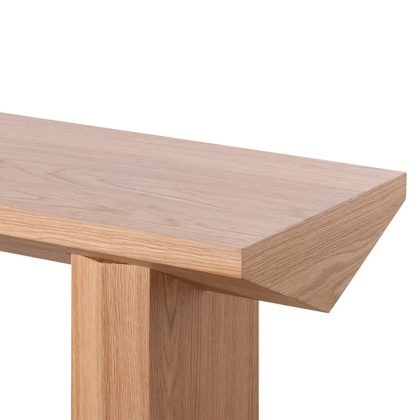 1.4m Oak Console Table - Natural - View 5