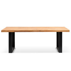 CDT6725-EM 2.1m Dining Table - Natural with Black Leg