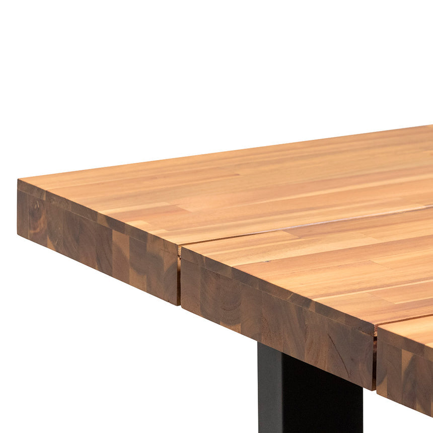 2.1m Dining Table - Natural with Black Leg - View 6