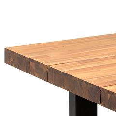 CDT6725-EM 2.1m Dining Table - Natural with Black Leg