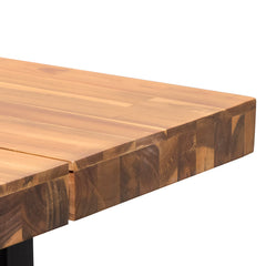 CDT6725-EM 2.1m Dining Table - Natural with Black Leg