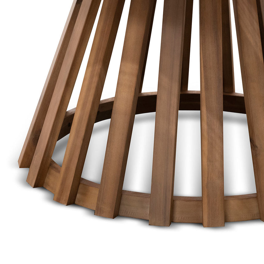 1.35m Round Dining Table - Light Natural Acacia - View 8