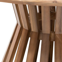 CDT6726-EM 1.35m Round Dining Table - Light Natural Acacia