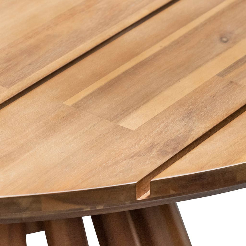 1.35m Round Dining Table - Light Natural Acacia - View 5