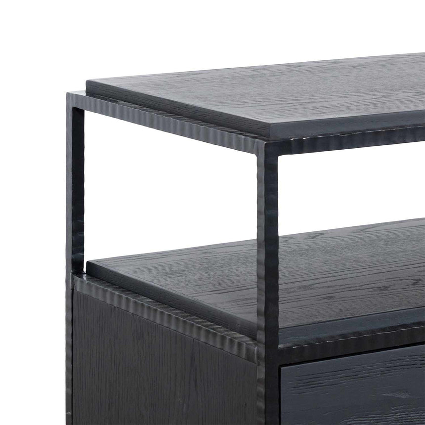 1.6m Sideboard Unit - Full Black - View 9
