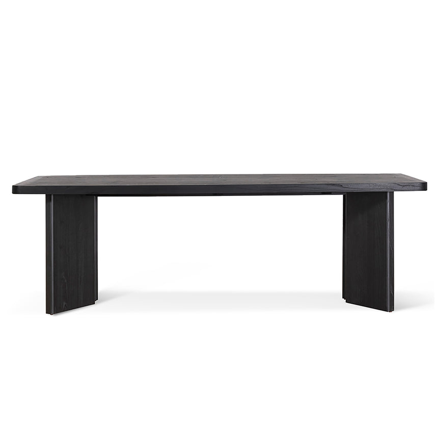 2.4m Elm Dining Table - Full Black - View 4