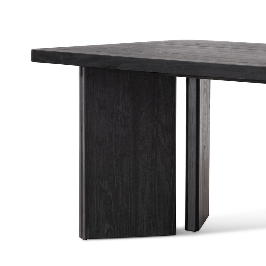2.4m Elm Dining Table - Full Black - View 5
