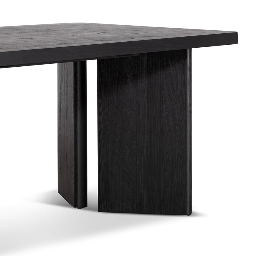 2.4m Elm Dining Table - Full Black - View 11