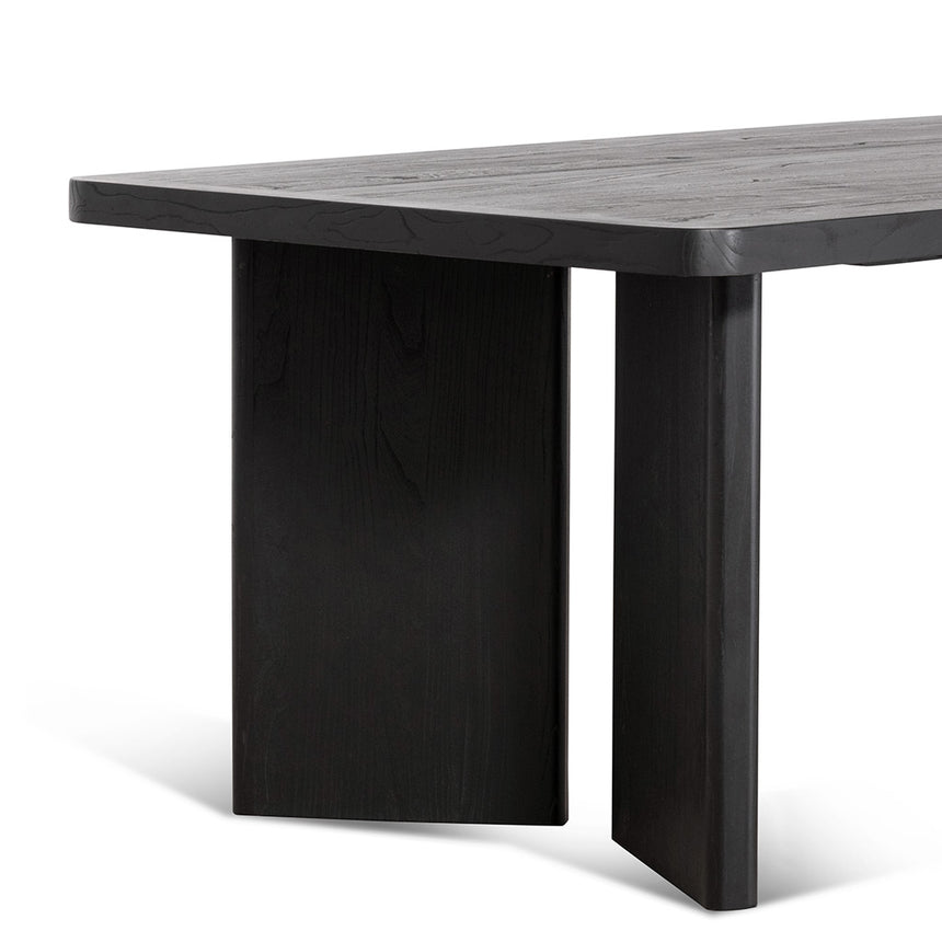 2.4m Elm Dining Table - Full Black - View 6