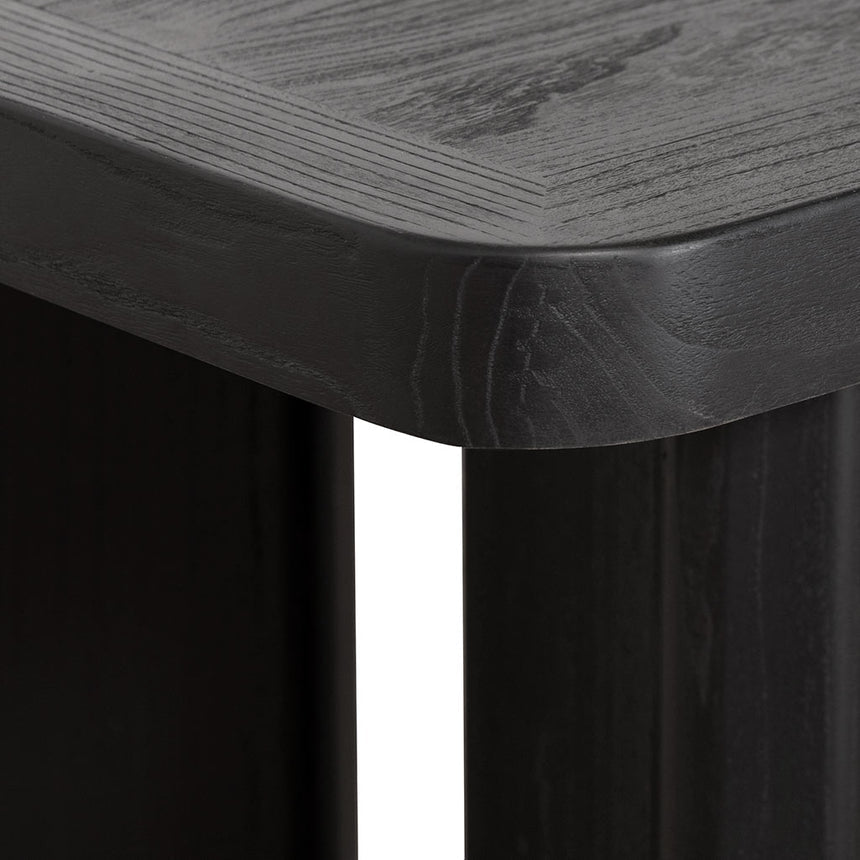 2.4m Elm Dining Table - Full Black - View 8