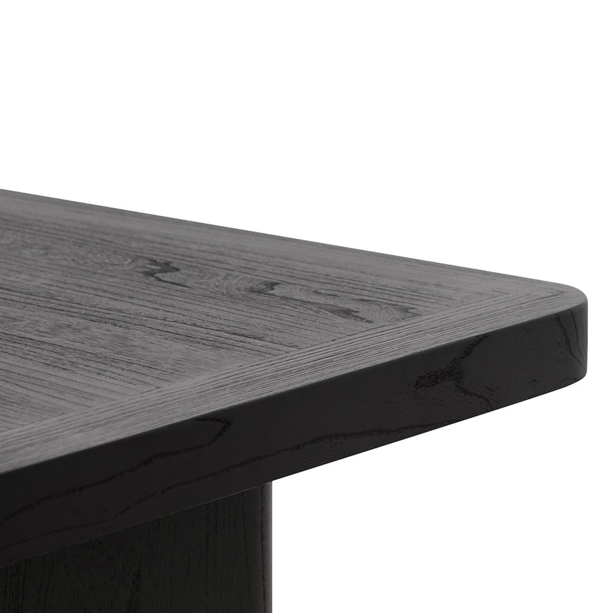 2.4m Elm Dining Table - Full Black - View 10